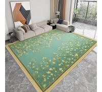 Générique Tapis de Chambre Doux Style Pastoral Fleurs Vignes, Tapis de Salon Vert Sauge Grand Doux Antidérapant Lavable en Machine Decor 60x90 cm, pour Salle de séjour, Chambre d'enfant, Salle de Jeu