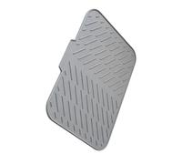 Générique Tapis de comptoir en Silicone résistant à la température, Gray | Fonction de vidange rapide avec conception inclinée et canaux inclinés pour diriger l ' eau dans l ' évier et protéger