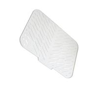 Générique Tapis de comptoir en Silicone résistant à la température, White | Fonction de vidange rapide avec conception inclinée et canaux inclinés pour diriger l ' eau dans l ' évier et protéger