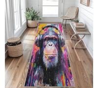 Générique Tapis de Couloir 40x60 cm Orang-outan, Hip Hop, Antidérapant et Lavable, Tapis Long pour Cuisine Couloir Salon