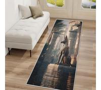 Générique Tapis de Couloir Antidérapant 60x210cm Anubis, Tapis Couloir LongDieux Égyptiens, Lavable Doux Poil Ras pour Passage, Chambre, Cuisine, Entrée Interieur, Brun J8p118F