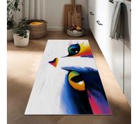 Générique Tapis de Couloir, de Cuisine 50 x 140 cm, Lavable en Machine Tapis Couloir Style Minimaliste à Poils Courts Antidérapant Animaux Chat Portrait pour Cuisine, Chambre à Coucher, Salon