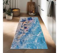 Générique Tapis de Couloir, de Cuisine 60 x 150 cm, Lavable en Machine Tapis Couloir Photographie De Nature à Poils Courts Antidérapant Coquillages Corail pour Cuisine, Chambre à Coucher, Salon
