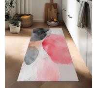Générique Tapis de Couloir Doux 60 x 180 cm, Tapis de Passage Poil Ras Minimalisme - Antidérapant Coureur Entree Interieur Long Decoratif Encre Tache Cercle pour Entrée - Cuisine et Chambre