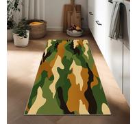 Générique Tapis de Couloir Long 60 x 150 cm Ultra Doux à imprimé Rayures Artistiques Camouflage, Tapis de Passage Coureur Lavable Antidérapant Réalisme pour Couloir escalier Chambre Cuisine