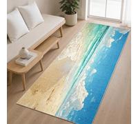 Générique Tapis de Couloir Patchwork Vintage 65x240 cm, Tapis de Passage Palmier pour Cuisine Salon Chambre Balcon Entrée Interieur, Antidérapant et Lavable