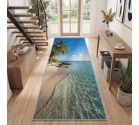 Générique Tapis de Couloir Photographie Tropical Île Antidérapant Lavable