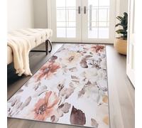 Générique Tapis de Cuisine Tapis Long Couloir 60 x 180 cm, Aquarelle Florale Antidérapant Lavable Surface Douce pour Couloir pour Cuisine, Chambre à Coucher & Couloir, Rose Clair