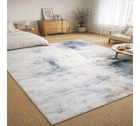 Générique Tapis de décoration,Abstrait Blanc, Bleu, Gris, Beige, 80 x 120 cm, Tapis de Couloir Salon Chambre Cuisine Balcon, Paillasson Entree, Runners for Hallway