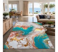 Générique Tapis de décoration,Abstrait Bleu, Jaune, Blanc, Rouge, 160 x 230 cm, Tapis Chambre à Coucher Salle à Manger Salle de réunion Maternelle Bureau,