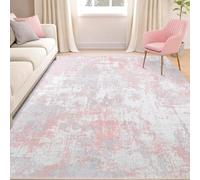 Générique Tapis de décoration,Abstrait Moderne Rose et Blanc, 70 x 120 cm, Tapis pour Salon Descente de lit Chambre, Couloir Halls D'EntréE, Cuisines, Buanderies
