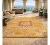 Générique Tapis de décoration,Abstrait Oriental Jaune, Rouge, Blanc, 70 x 100 cm, Tapis d'entrée d'intérieur Couloir, Salon, Chambre à Coucher, Canapé, Hallway Carpets