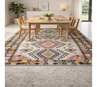 Générique Tapis de décoration,Géométrique Oriental coloré, 70 x 100 cm, Tapis d'entrée d'intérieur Couloir, Salon, Chambre à Coucher, Canapé, Hallway Carpets