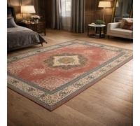 Générique Tapis de décoration,Motif Vintage Rouge Clair, Bleu, Jaune, Beige Noir, 80 x 120 cm, Tapis de Couloir Salon Chambre Cuisine Balcon, Paillasson Entree, Runners for Hallway