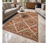 Générique Tapis de décoration,Oriental Beige, Rouge, Orange, Vert, Blanc, Jaune, 70 x 100 cm, Tapis d'entrée d'intérieur Couloir, Salon, Chambre à Coucher, Canapé, Hallway Carpets