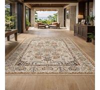 Générique Tapis de décoration,Oriental Blanc, Rouge, Marron, Beige, 70 x 100 cm, Tapis d'entrée d'intérieur Couloir, Salon, Chambre à Coucher, Canapé, Hallway Carpets