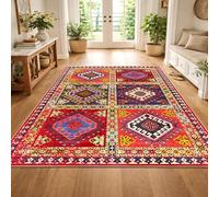 Générique Tapis de décoration,Oriental Rouge, Bleu, Jaune, Blanc, Noir, 70 x 100 cm, Tapis d'entrée d'intérieur Couloir, Salon, Chambre à Coucher, Canapé, Hallway Carpets