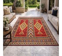 Générique Tapis de décoration,Oriental Rouge, Jaune, Gris, 70 x 100 cm, Tapis d'entrée d'intérieur Couloir, Salon, Chambre à Coucher, Canapé, Hallway Carpets