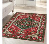 Générique Tapis de décoration,Vintage Traditionnel Autumn Winter Decor Moderne,Rouge Vert,70 x 120 cm, Tapis pour Salon Descente de lit Chambre, Couloir Halls D'EntréE, Cuisines, Buanderies