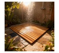 Générique Tapis de Douche extérieur antidérapant pour Personnes âgées, Grand Format, Lavable, en Bois de Teck - carré ou Rectangle. Tapis de Douche intérieur antidérapant en Bois de Teck (63