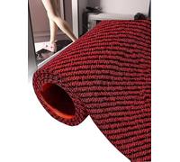 Générique Tapis de Grande épais et résistant, antidérapant et découpable, for Bureaux commerciaux, Couverture complète de la Chambre à Coucher, Tapis insonorisé(Red,400x100cm/157.6x39.4)