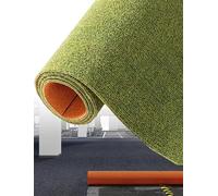 Générique Tapis de Grande for Bureau et Chambre à Coucher, Tapis de Sol modulaire à Couverture complète avec sous-Couche insonorisante, Usage Commercial et Domestique(Green,400x100cm/157.6x39.4)