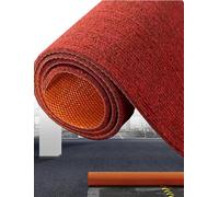 Générique Tapis de Grande for Bureau et Chambre à Coucher, Tapis de Sol modulaire à Couverture complète avec sous-Couche insonorisante, Usage Commercial et Domestique(Red,400x100cm/157.6x39.4)