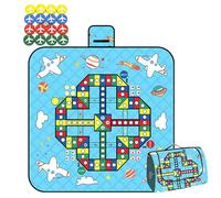 Générique Tapis De Jeu - Couverture Imperméable avec Pièces D'échecs | Jeu De Société Familial Pliable Et Portable À 3 Couches pour, Tapis Rampant pour Le Camping, Le Pique-Nique, La Plage, Le