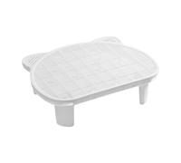 Générique Tapis de Litière pour Chat Double Surface Piégeur de Litière pour Chat Repose-Pieds avec Rampe Filtre Base Antidérapante Composition Robuste Adapté à, Blanc