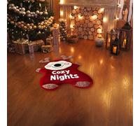 Générique Tapis de Noël luxueusement Doux, idéal pour Une Maison Festive. Revivez Les fêtes de Fin d'année avec Notre élégant Tapis à thème de Noël, idéal pour la décoration de Noël. (B, 40x30x2)