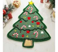Générique Tapis de Noël luxueusement Doux, idéal pour Une Maison Festive. Revivez Les fêtes de Fin d'année avec Notre élégant Tapis à thème de Noël, idéal pour la décoration de Noël. (C, A40x30x2)