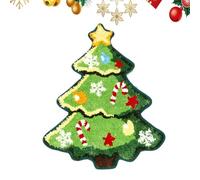 Générique Tapis de Noël pour Cuisine | Tapis de Salle de Bain Séchoir Rapide | Antidérapant Lavable Motif Carte de Bonhomme de Neige Arbre Mignon | pour Chambre Maison Séjour Douche Cuisine Entrée