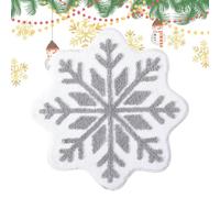 Générique Tapis De Noël Tapis Bain Antidérapant Décor Saisonnier | Carpette D'Entrée Pour Salle De Bain Pour Résidents Locataires Bureau À Domicile Dortoir Gris 100*100cm [imitation cachemire]