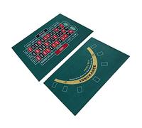 Générique Tapis de Poker Double Face - Tapis de Table Disponible pour Blackjack et Texas Hold'em, Feutre de Table de Craps et de Roulette, revêtement de Table en Tissu Vert Équipement de