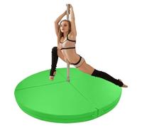 Générique Tapis de Pole Dance, Barre de Strip-Tease - Coussin de Danse Rond de sécurité Absorbant Les Chocs, Tapis de réception en Cuir pour Pole Dance, Gymnastique et Exercices, (Vert, 200 cm x 5 cm
