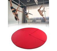 Générique Tapis de Pole Dance Circulaire Haut de Gamme, épais de 3/5 cm, Pliable et imperméable (Rouge, 160 x 3 cm).