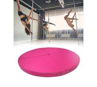 Générique Tapis de Pole Dance Circulaire, Pliable et imperméable, épaisseur 3/5 cm, pour Exercices et Yoga, 140 x 5 cm (55" x 2"), Rose