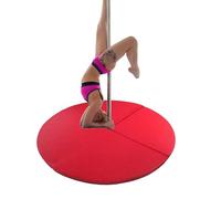 Générique Tapis de Pole Dance, Grand Tapis de réception Portable pour Pole Dance - Coussin de Yoga Pliable pour Cerceau aérien et Pole Dance, Rouge (78,7 po x 2 po)