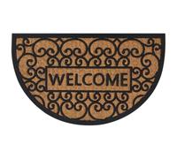 Générique Tapis de Porte Demi-Rond 45x75 cm Caoutchouc et Fibre de Coco,Maison & Jardin,Décorations,Paillassons,Brun,1.55 KG,155668