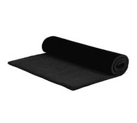 Générique Tapis de Porte Noir 80x100 cm Fibre de Coco Touffeté | Support dérapant PVC, pliable, enroulable, aspiration facile, intérieur extérieur, porche, escalier, jardin, garage
