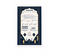 Générique Tapis de Prière Educatif en Francais Bleu | 11 Étapes Illustrées, Translittération Arabe, 5 Prières Indiquées, Pour Débutants, Coffret Cadeau Inclus