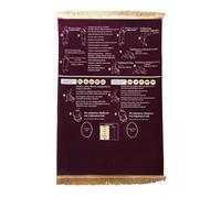 Générique Tapis De Prière Guidé Bilingue pour Pratique De Salah pour Nouveaux Musulmans Convertis Et Enfants, Apprentissage Étape par Étape pour Maison Et Voyage (Red, 65x110cm)