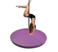 Générique Tapis de Protection épais pour Pole Dance, Gymnastique, Yoga, inversions, Design Circulaire, 160/180/200 cm, Dimensions : 120 cm x 5 cm.