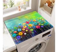 Générique Tapis De Protection pour Lave-Linge Et SèChe-Linge,Housse De Machine à Laver,AntidéRapante,Tapis De Comptoir RéSistant pour L'Organisation De La Cuisine Et De La Buanderie (Fleur,40 x50 cm)