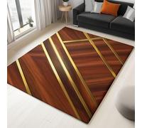 Générique Tapis de Salon 160 x 230 cm Dessin éléphant Bois sergé, Tapis lavables Art élégant antidérapant pour Salle à Manger Bureau de Cuisine - Coureur imprimé Descente de Plancher
