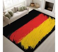 Générique Tapis de Salon Chambre Adulte Salle à Manger Bureau Design Drapeau, Rouge Classique Tapis Léger Résistant Fin, 160 x 230 cm, Allemagne Fierté Tapis Lavable en Machine