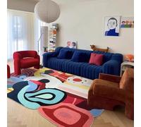 Générique Tapis De Salon Graffiti Art Lavable - Tapis Doux De Luxe Léger, Grand Tapis Antidérapant pour Chambre Et Décoration du Salon,A,100 * 160cm