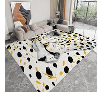 Générique Tapis de Salon Lavable 140 x 200 cm Transitionnel, Tapis Interieur Impression Animaux Léopard Pois - Moquette Moderne Doux Antidérapant pour Salon Chambre à Coucher Canapé Chambre d'enfant