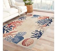Générique Tapis de Salon Modèle Abstrait Grand Tapis Doux à Poils Ras,Style bohème,antidérapant et Lavable,pour Chambre,Salle à Manger,Cuisine et Salle de Bain(Red)-180x240cm
