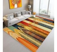 Générique Tapis De Salon Moderne à Poils Courts,Style Rétro Art Et Culture Texture Lavables avec Dos AntidéRapant Design - à Poils Courts pour Cuisine Bureau Et Chambre Coloré, 40 x 60 cm